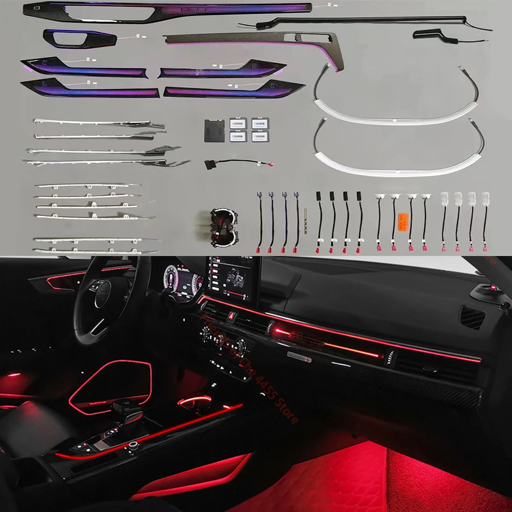 InteriorUpgrade32ColorLEDAmbientLightingforAudiA4A5B92017
