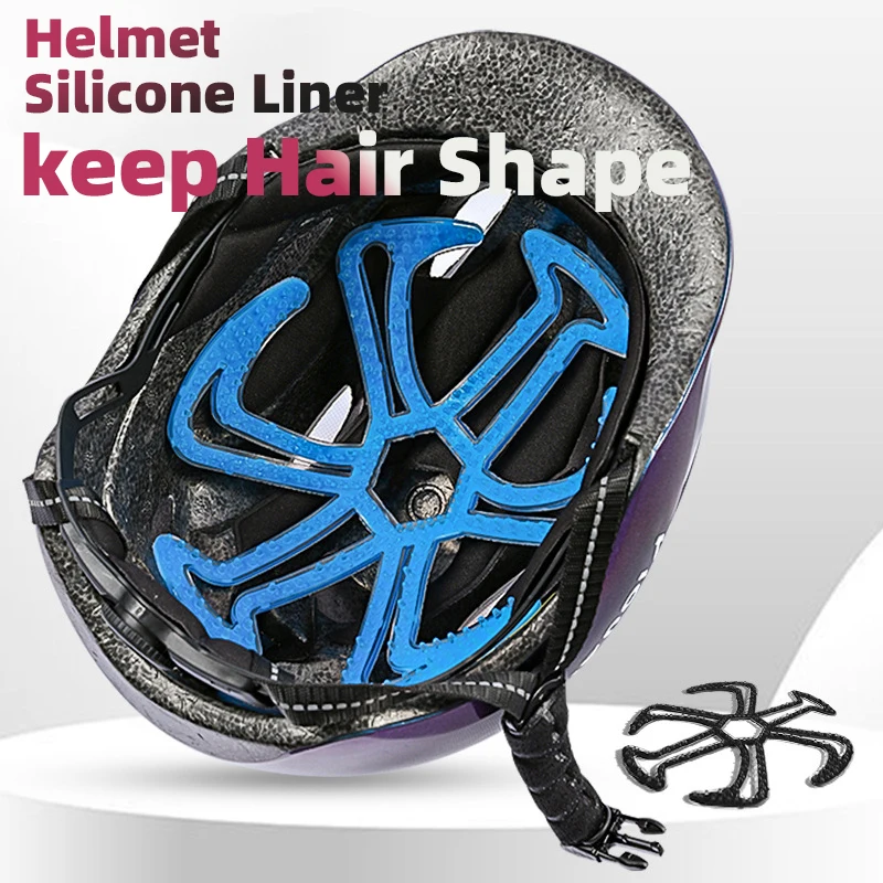 Shockproof Motorcycle Helmet Silicone Lining Flexible Deformation Resistant Cycling Vehicle Helmet Lining Well-ventilated