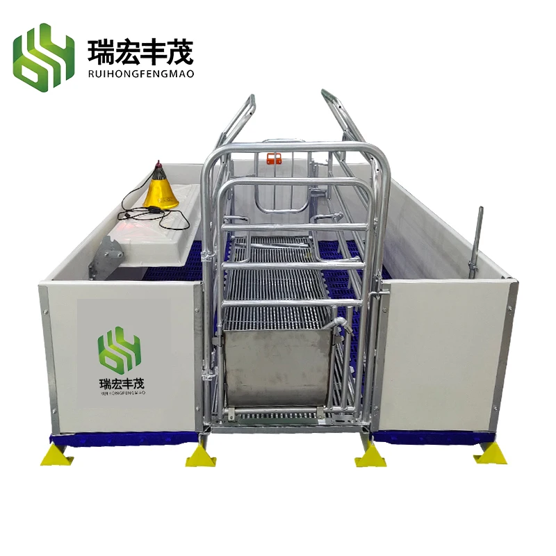 

Cheap price livestock equipment pig farrowing crate galvanized cage for sale with farming plastic slatted flooring