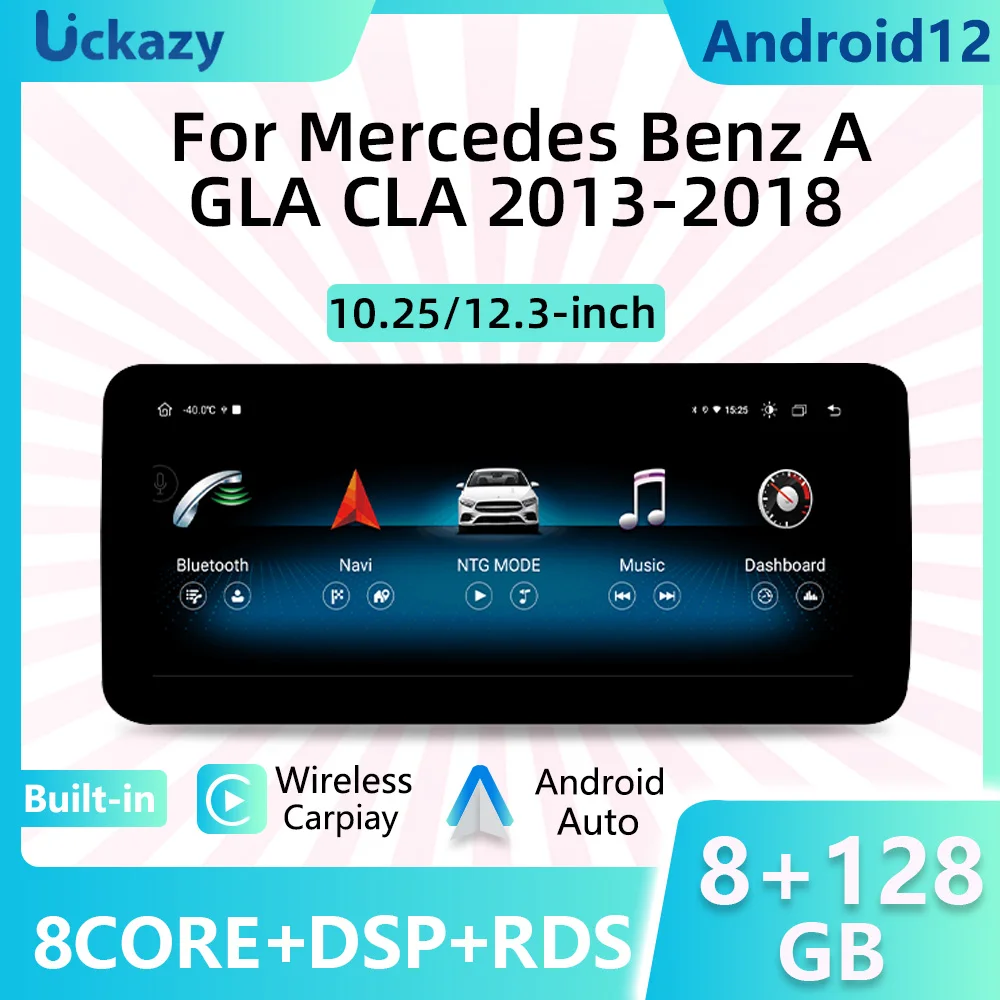 

12,3 ''Android 12 Автомобильная магнитола для Mercedes Benz W176 W463 2013-2018 WIFI 4G GPS Navi беспроводной Carplay стерео мультимедийный экран