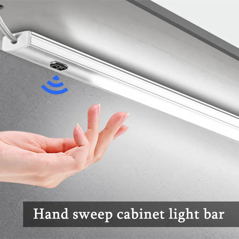 

Kitchen Bathroom Closet Lamp Under Cabinet Light Hand Sweep Motion Sensor Bar Light LED 12V Wardrobe Kitchen Lamp 30/40/50cm