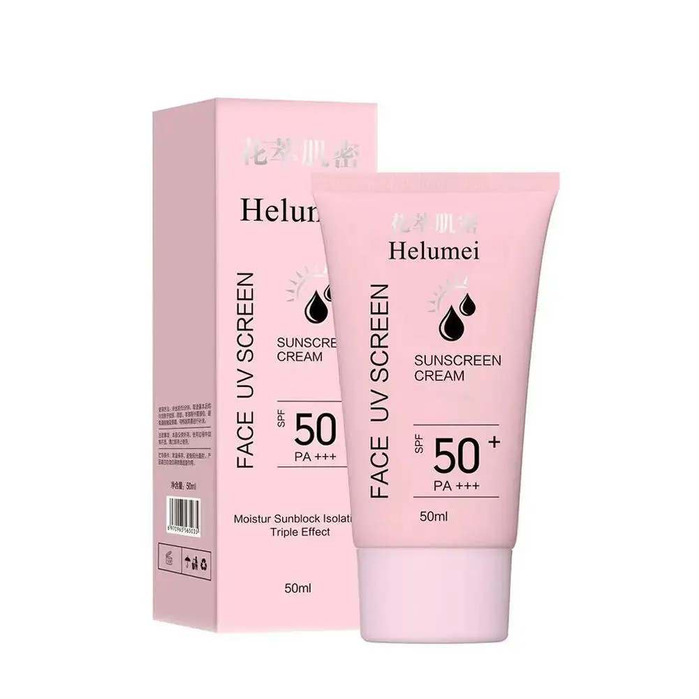 50g Face Body Whitening Sunscreen Cream SPF50+ Refreshing Waterproof UV Protector Concealer Moisturizing Brightening Face Care