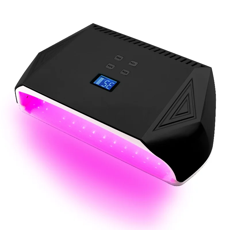 128W Intelligent Induction 93 LED Dual-light Source Lamp Beads No Black Hand Baking Faster Nail Light Therapy Machine Cosmetics 2