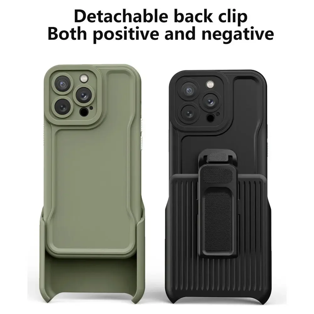 Super Armor Frame CoverFor iPhone 14 Plus 15 13 Pro Max 12 11 Rugged Shockproof Outdoor Heavy Duty Stand Silicone Case+Belt Clip