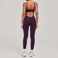 Women's Multi Wearing Method Sports Yoga Jumpsuit Backless Hip Lift One-Piece Fitness Jumpsuit Running Workout Gym Yoga Jumpsuit - Image 4