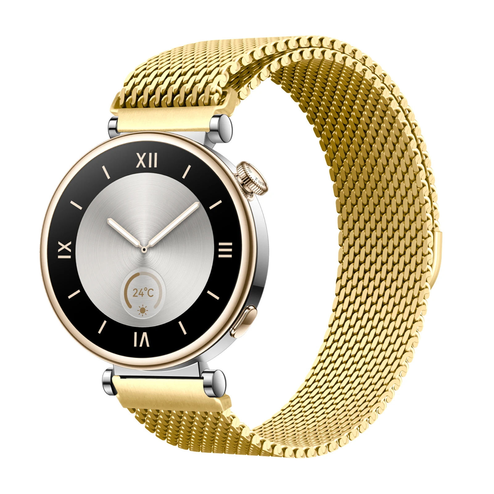 Sleek Milanese Mesh Metal Bracelet Strap, 18mm/22mm,