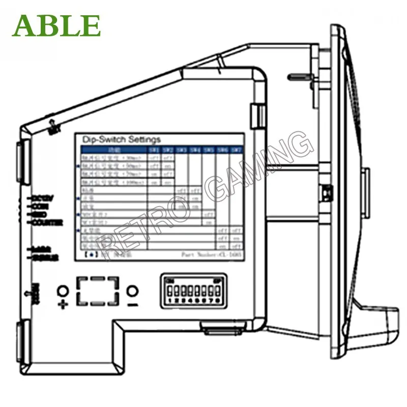 CL 도난 방지 muilt 동전 LED 동전 수락자 아케이드 동전 선택기 플라스틱 전자 슬롯 자동 판매기 액세서리