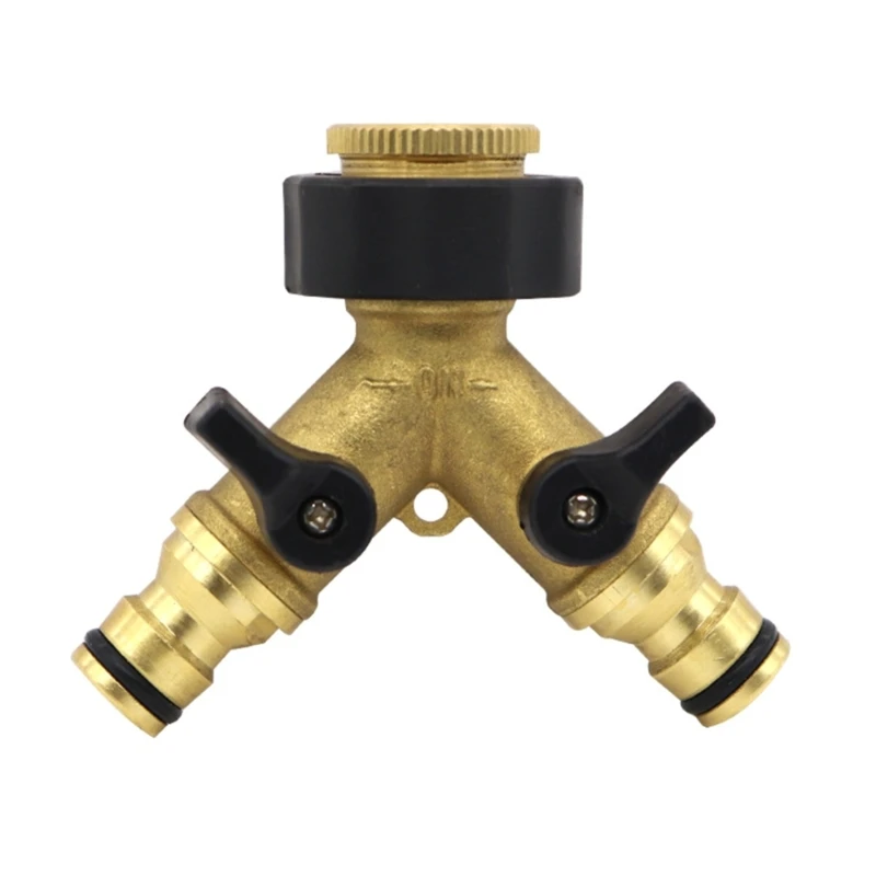 

Твердый латунный 2-ходовой Y-образный клапан, разъем для садового шланга, адаптер-сплиттер для водопроводного крана E65B
