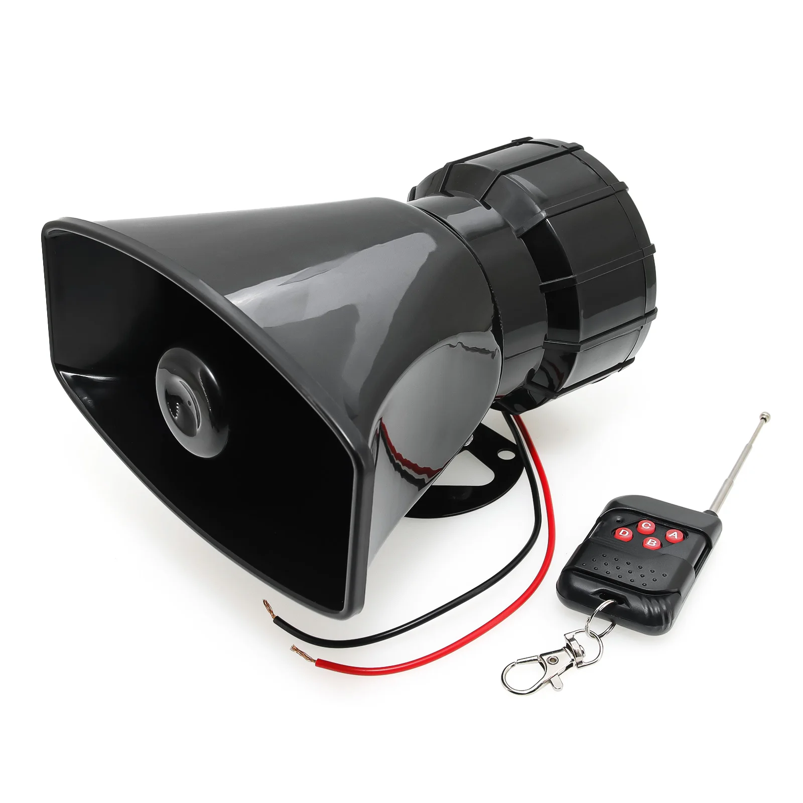 12 V 7 Sounds Auto Horn Lautsprecher Drahtlose Elektronische Sirene Lauter Warnung Alarm Für Auto Lkw Fernbedienung Sirene Air horn – Detail 1