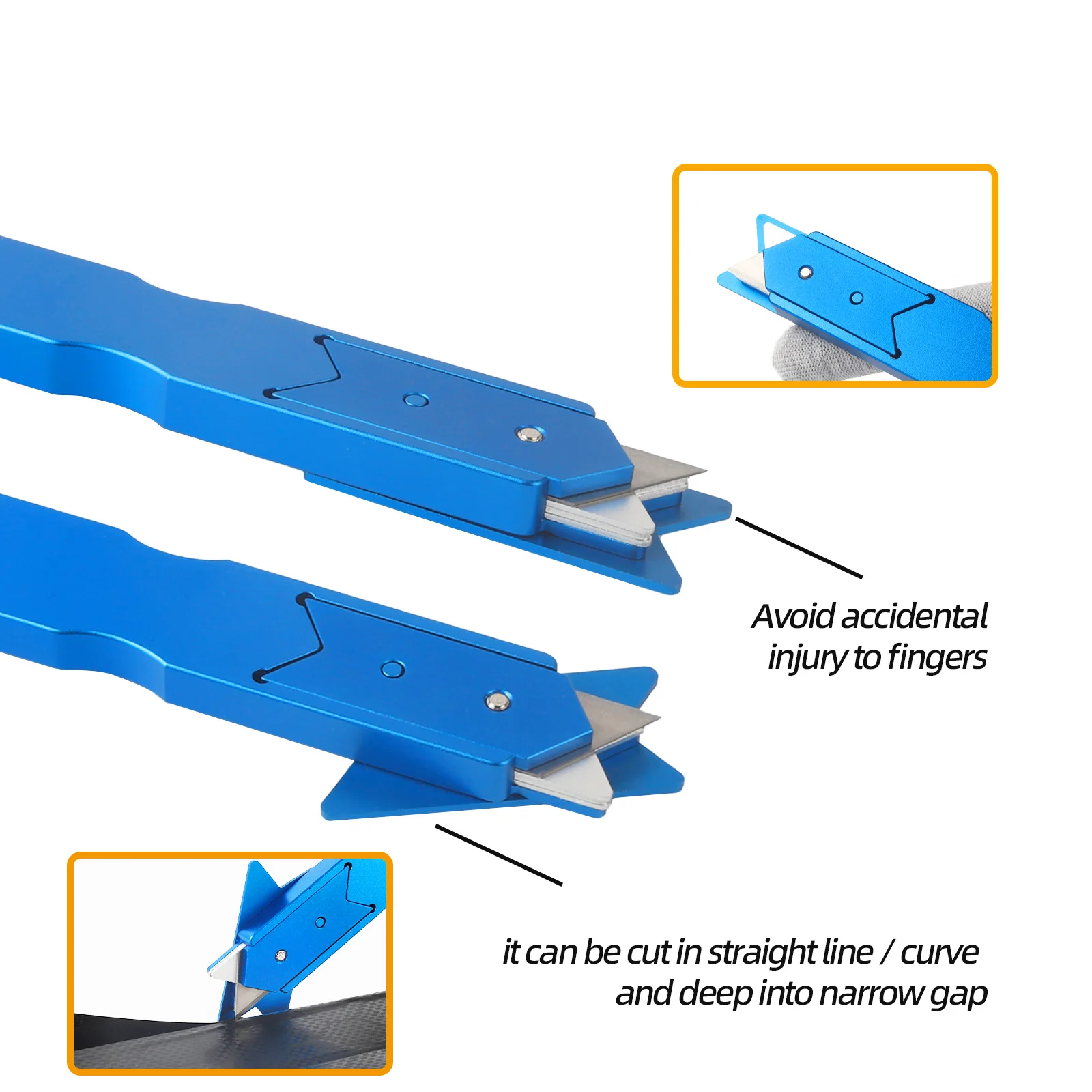 Film Application Edge Cutting Knife Vinyl Wrap Gap Cutter Car Wrapping Tools Windows Tint Tools Auto Tinting Kit car wrapping tools automotive film tools