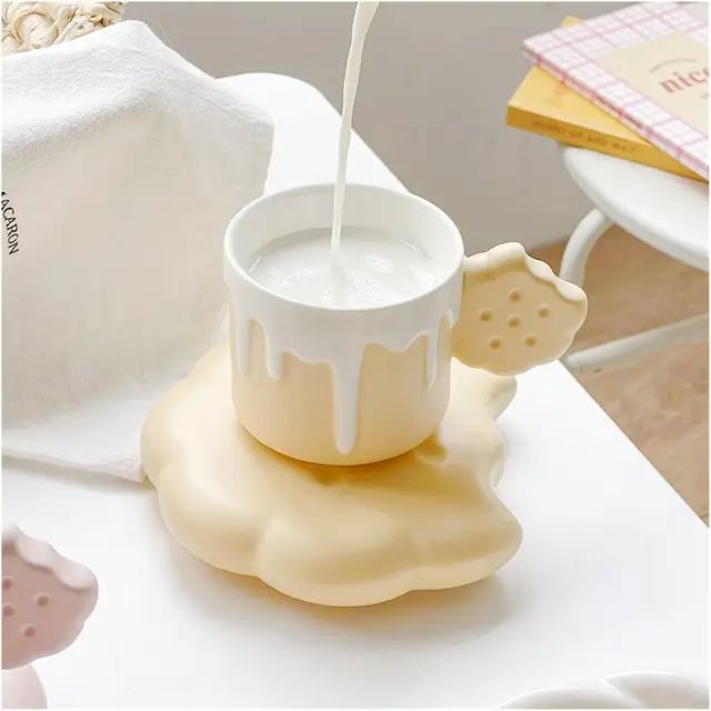 Ceramic mugs, mugs, coffee cups and teacups for  use, delicate cups, , mugs, biscuits, coffee cups and saucers, ceramic cups, hi 4