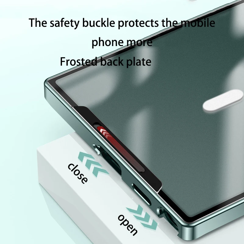 Magic Shield Ultrathin Metal Case For Samsung Galaxy Note20 S22 S21 S23 Ultra Note10 Plus S20 FE Transparent Frosted Back Cover