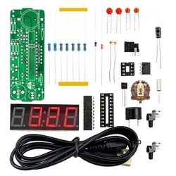 4-Digit Digital DIY Clock Kit with Acrylic Shell - Soldering Practice (Red)