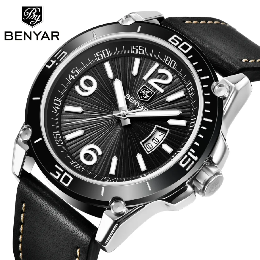 

BENYAR 2023 Luxury Brand Quartz Watch Men Casual Military Sport Waterproof Chronograph Men Watch Relogio Masculino Clock
