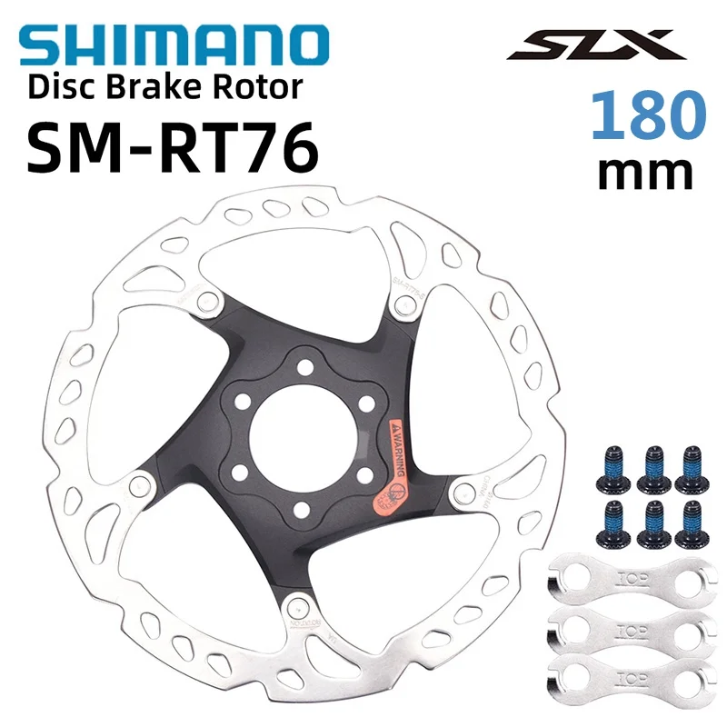SHIMANO Sm-Rt76 Rotor - 6 Bolt One Color, 180 Mm