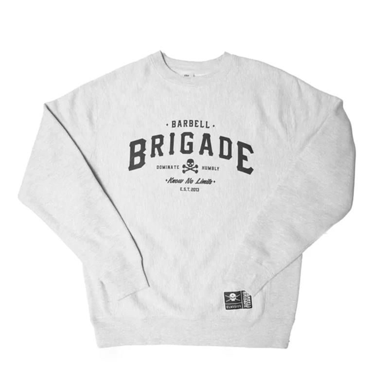 BARBELL BRIGADE Men Oversized Pullover Sports Hoodies Sweatshirts Men O Neck Long Sleeve Casual Sweatshirt Street Sportswear