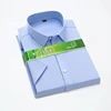 Bamboo Fiber Stretch Men Shirt Fashion Casual Business Short-Sleeved Top Anti-Wrinkle No-Iron Solid Color Formal Shirt S-6XL 5