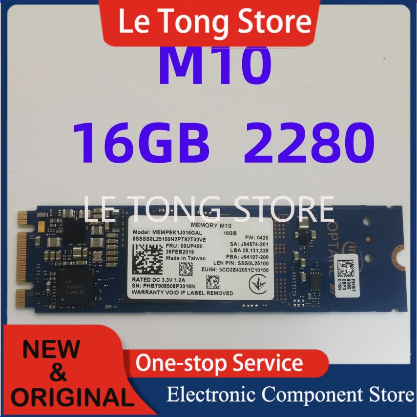 Бесплатная доставка M10 M.2 2280 SSD 16 Гб PCIe M.2 2280 NVMe Внутренний твердотельный накопитель для карты ускорения Intel Optane