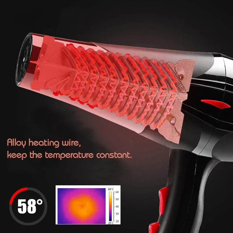 Hairdressing Salon Pro Blow Dryer 3200W/1400W Strong Power Hairdryer 220-240V 3