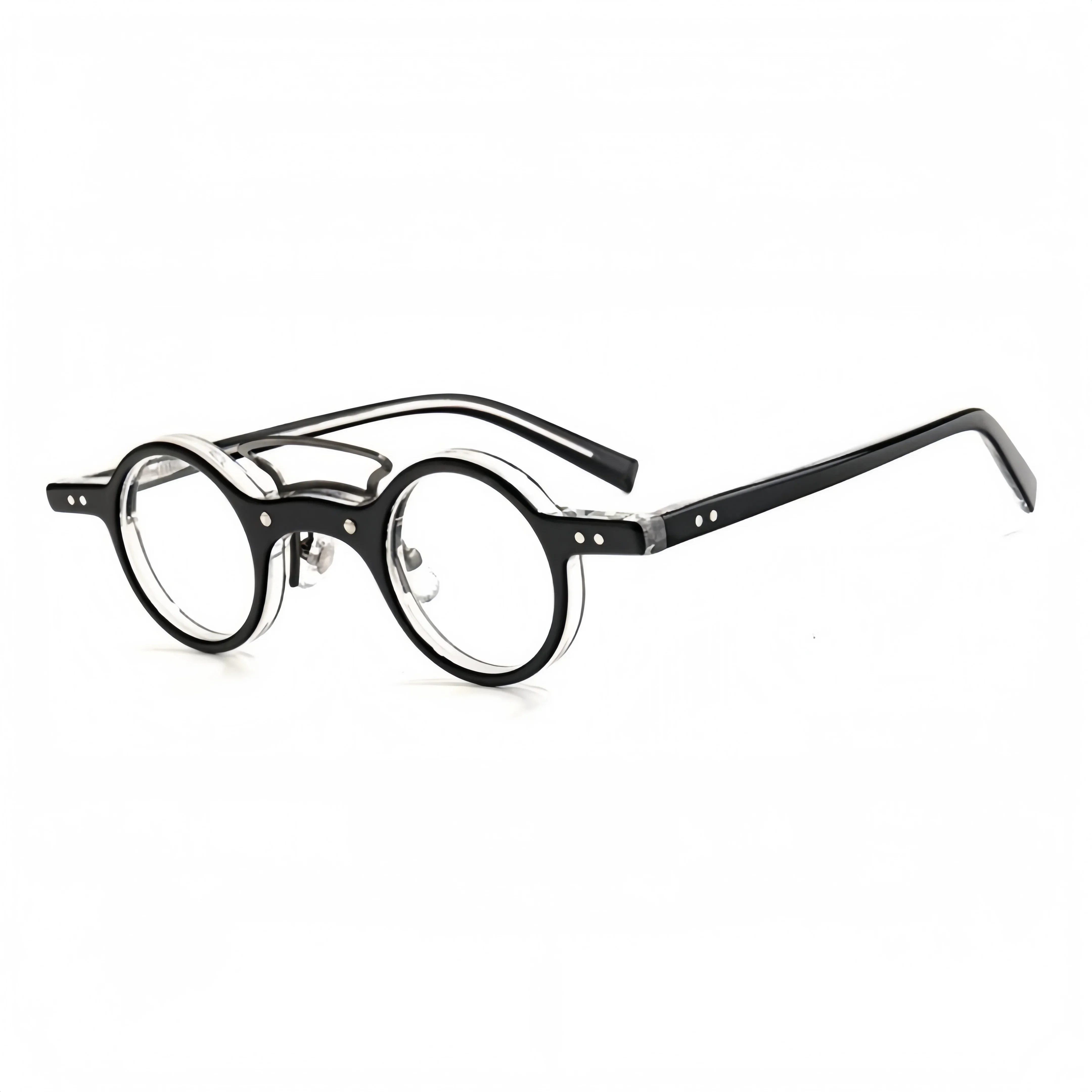 Vintage Hohe Qualität Acetat Rahmen Lesebrille Männer Frauen Mode Runde Optische Gläser Transparente Rezept Brille – Detail 3