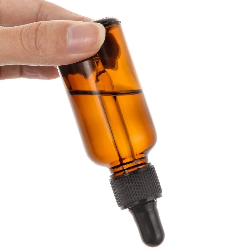 5Pcs 5-100ml Glass Dropper Bottles For Essential Oils with Amber Glass Bottle with Eye Droppers Leak Proof Travel Tincture Vials