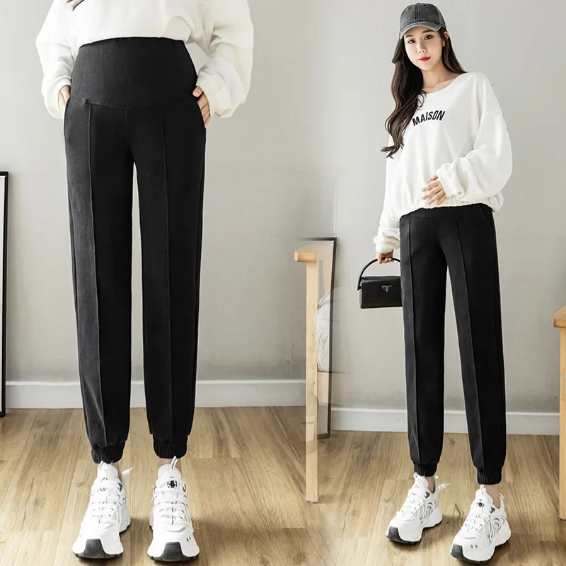 Loose Maternity Pants Autumn Outerwear Casual Lantern Pants Bowed Footwear plus Size Sports Trousers for Pregnant Wome