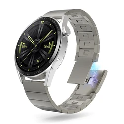 Luxury 22mm Magnetic Metal Watch Band Strap - 22mm (Titanium Color)