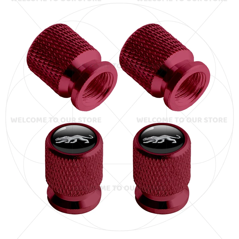 Premium Aluminum Car Tire Valve Caps - Set of 4 Stylish Air Dust Covers Accessories