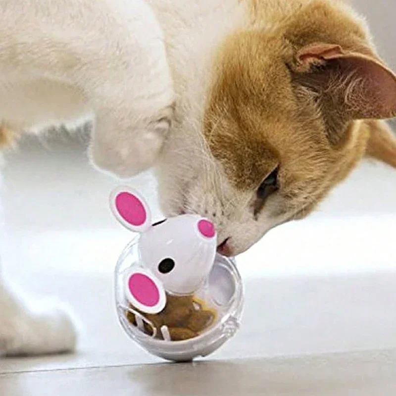 Mouse tumbler leaks food ball pet cat dog leaks food device dog cat interactive play toys Mouse tumbler leaks food ball pet cat dog leaks food device dog cat interactive play toys