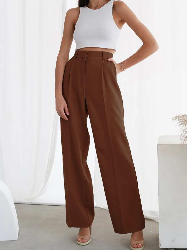 Pleated palazzo pants - Women