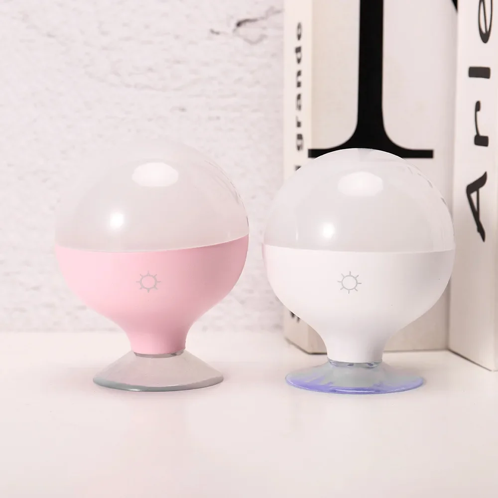 Rechargeable LED Mirror Front Light Bulb Makeup Desk Lamp Makeup Front Fill Mirror Suction Cup Portable Wireless Toilet