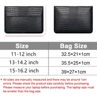 Crocodile Leather Flip Case Bag Laptop Sleeve Cover Accessories - Image 2