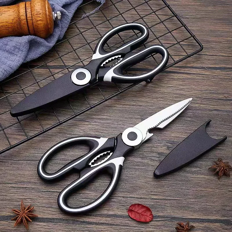 Stainless Steel Scissors Multifunctional Sharp Cutting Bone Meat Vegetable  Chicken Wings Fish Can Opener Walnuts Kitchen Tools - AliExpress