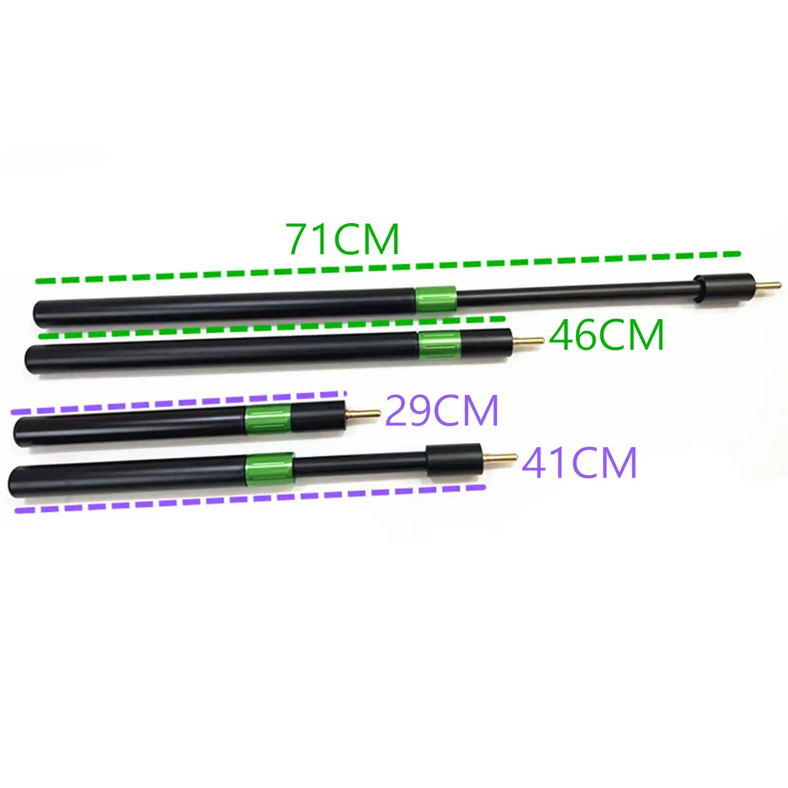 2 Pieces Telescopic Pool Cue Extender Billiards Pool Cue Extension Professional Ultralight Durable Cue Lengthener for Athlete