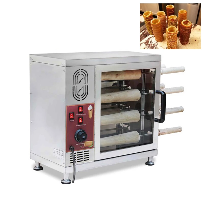 

Chimney Cake Roll Machine Commercial Hungarian Kurtosh Chimney Cake Oven Electric Chimney Bread Roll Baking Machine