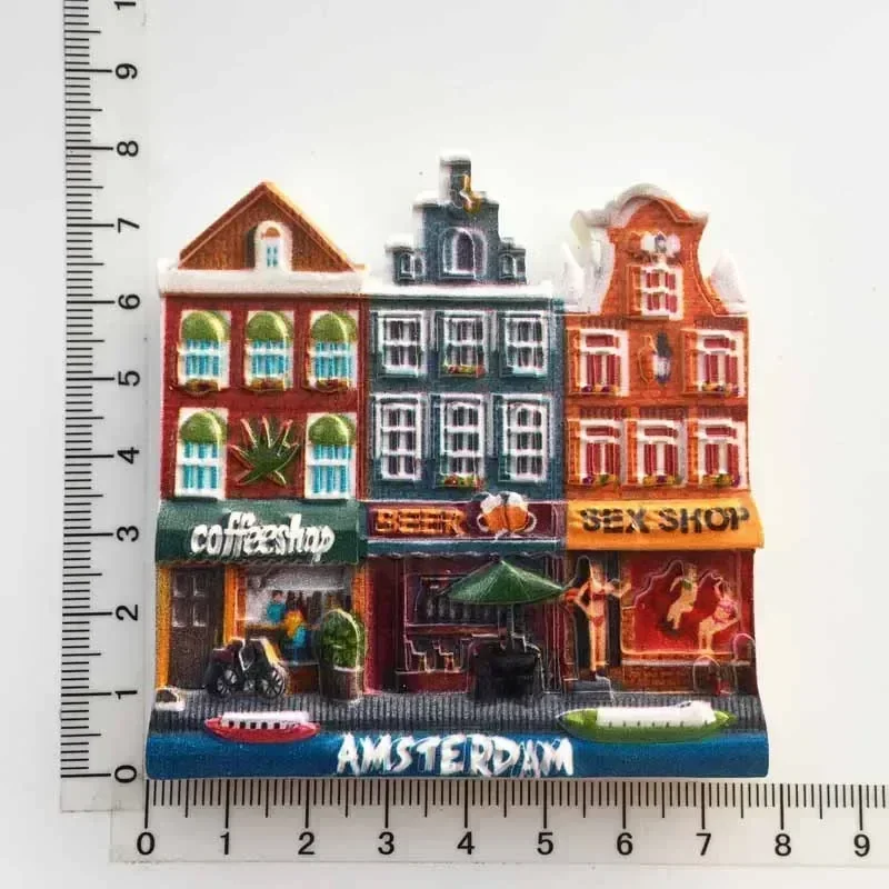 Netherlands Curacao Fridge Magnets Tourist Souvenirs Holland Windmill Amsterdam Magnetic Refrigerator Stickers Home Decor Gifts