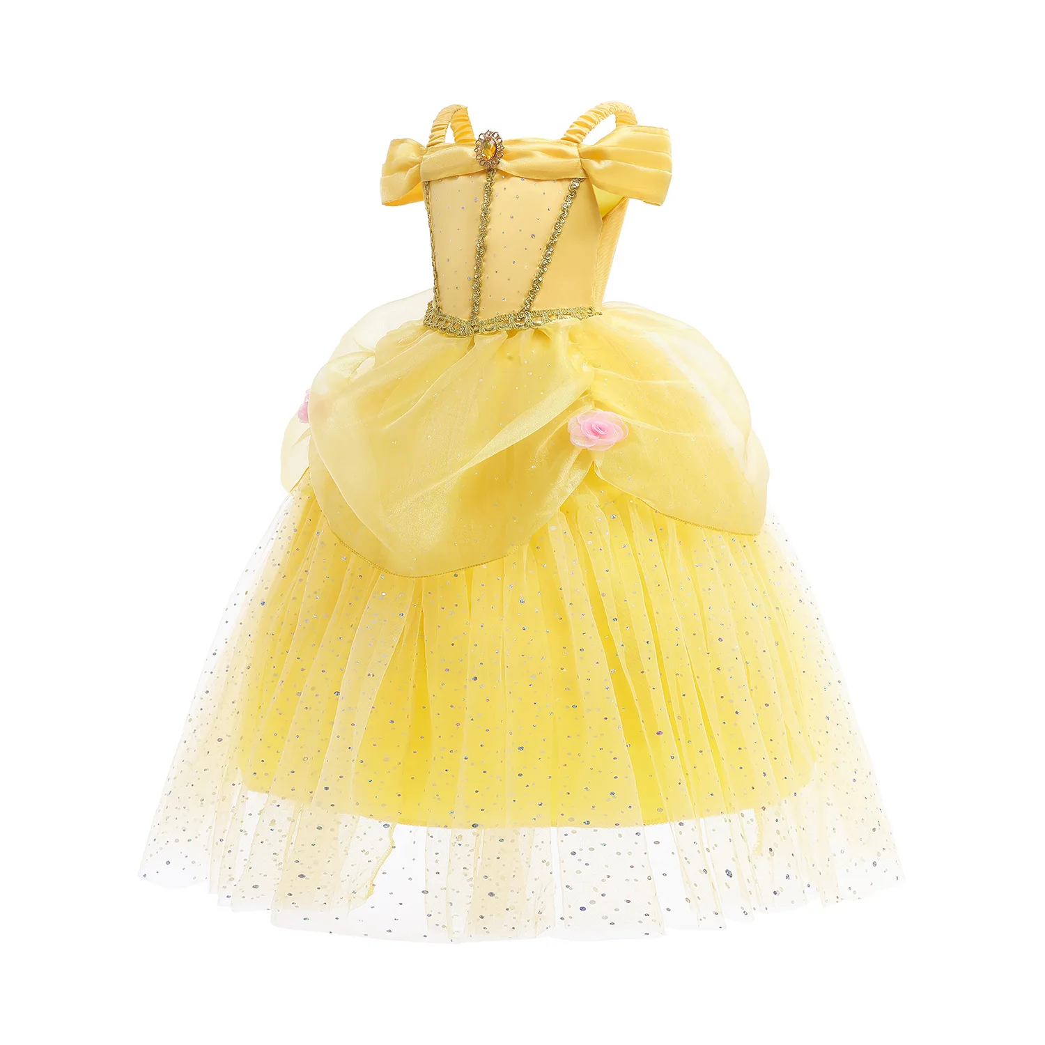 Halloween Costume for Girls Creative Cute Cartoon Princess Cosplay Belle Dress Dress Up Costume For Party Performance