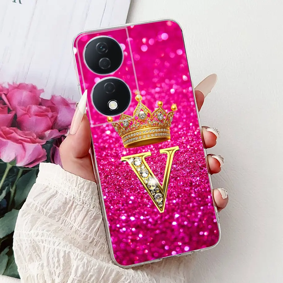 Cute Letters Soft Silicone Phone Case for Honor - Durable and Stylish Cover