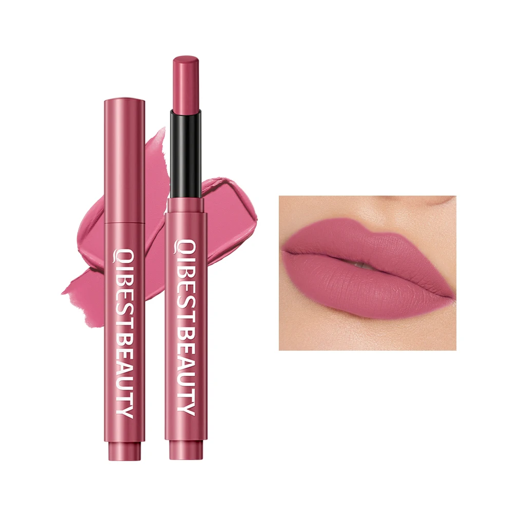 thumbnail image 1 of QIBEST Matte Lipstick Long Lasting Moisturizing Lip Balm Sculpting Lipstick Pencil Crayons Lip Stain Makeup Lip Liner Cosmetics, 1 of 5
