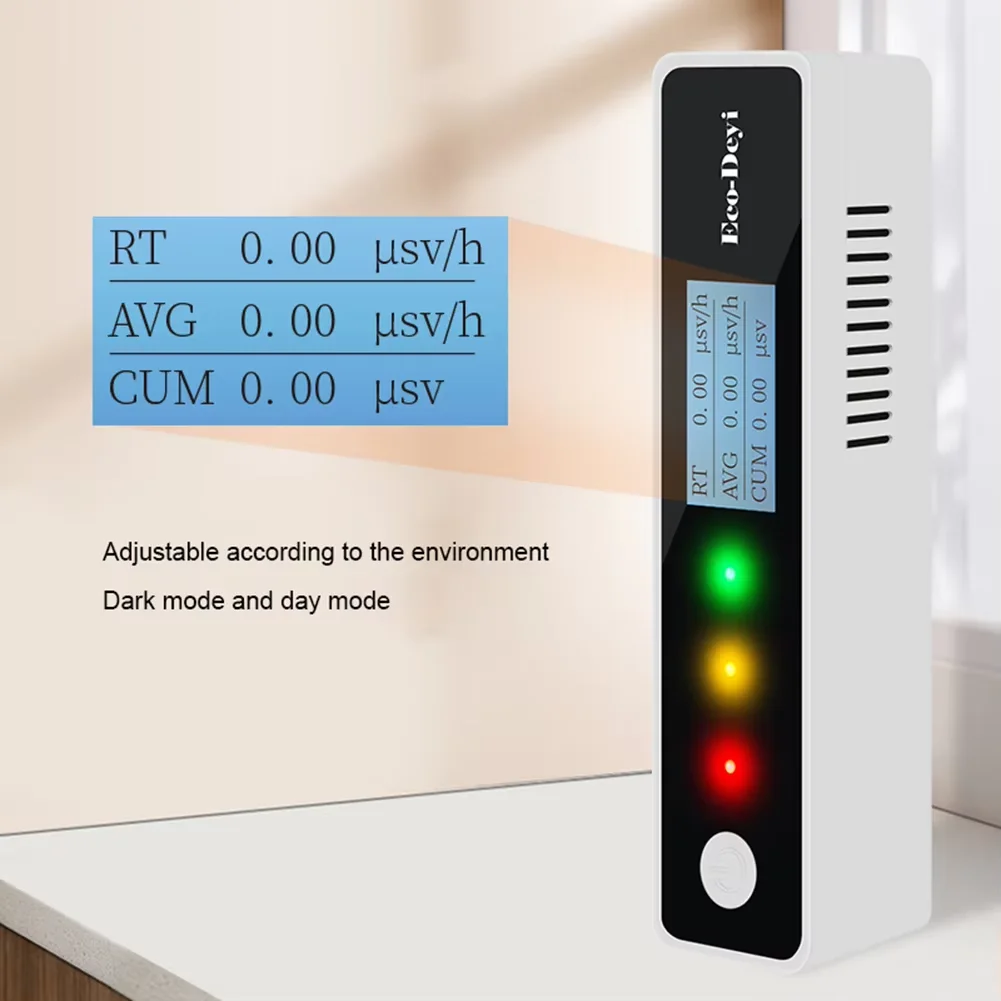 Nuclear Radiation Detector 0.01-1000&mu;Sv/h Range Beta/Gamma/X-Ray Sensing Rechargeable Real-Time Data & Alarm