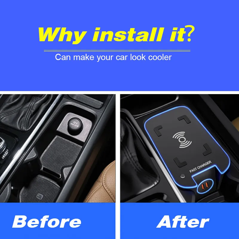 Magnetic Car Wireless Charger For Volvo Xc60 V60 S60 Xc90 S90 V90