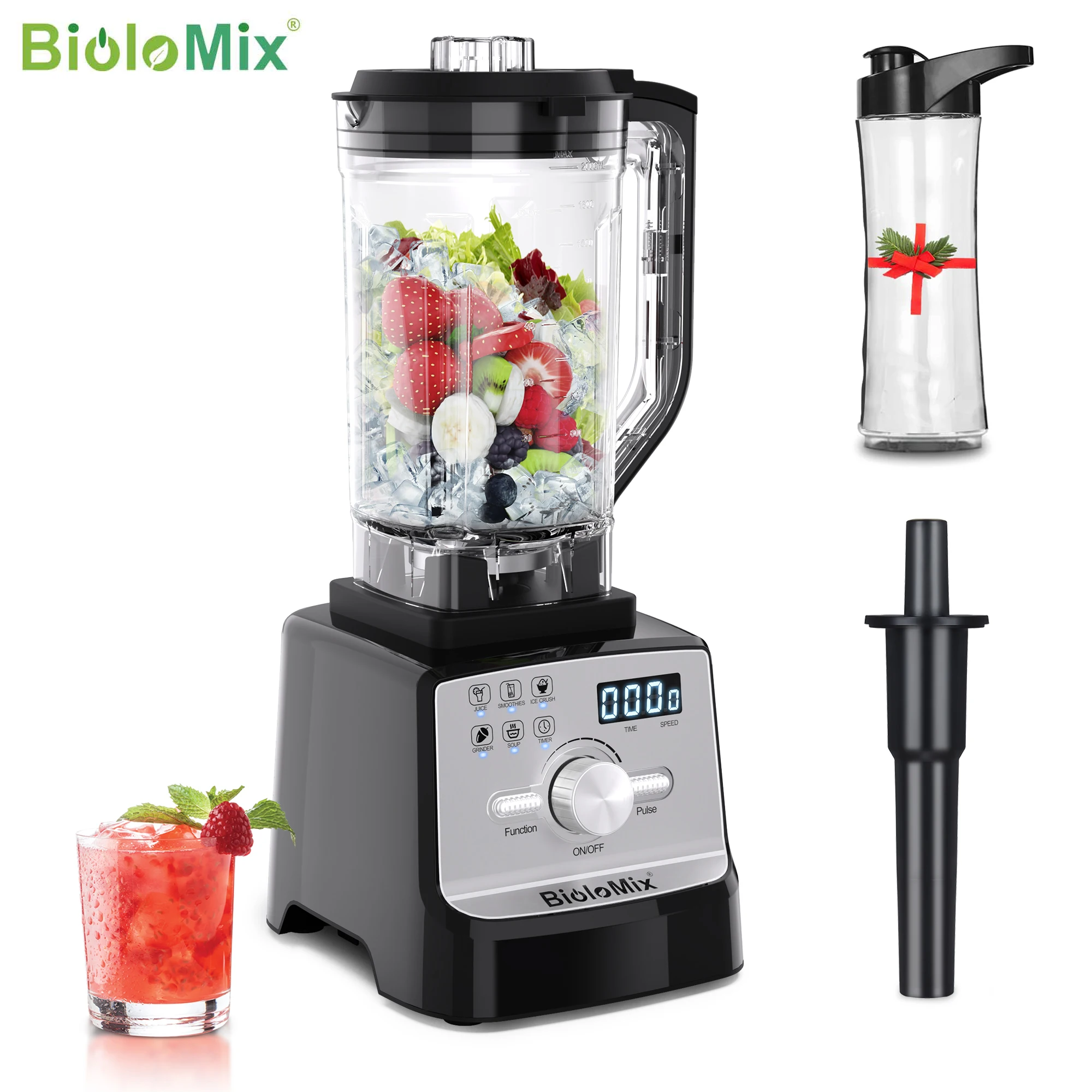 BioloMix Professional Blender Smoothie Mixer com jarro sem BPA de