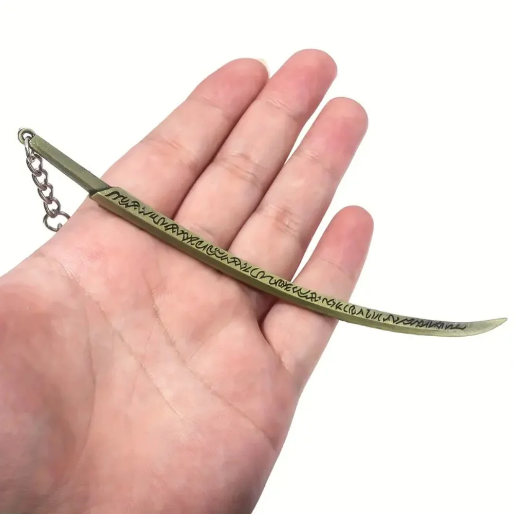 Cool and handsome game peripheral weapons, sword toy model, keychain pendant, Alden magic ring, dark moon sword