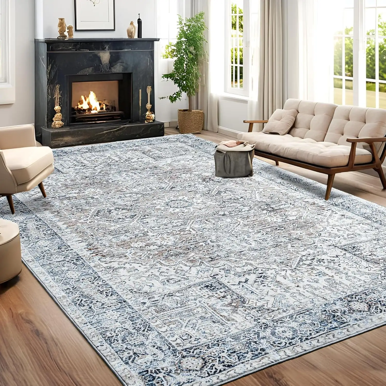 Cashmere Faux Area Rugs 4