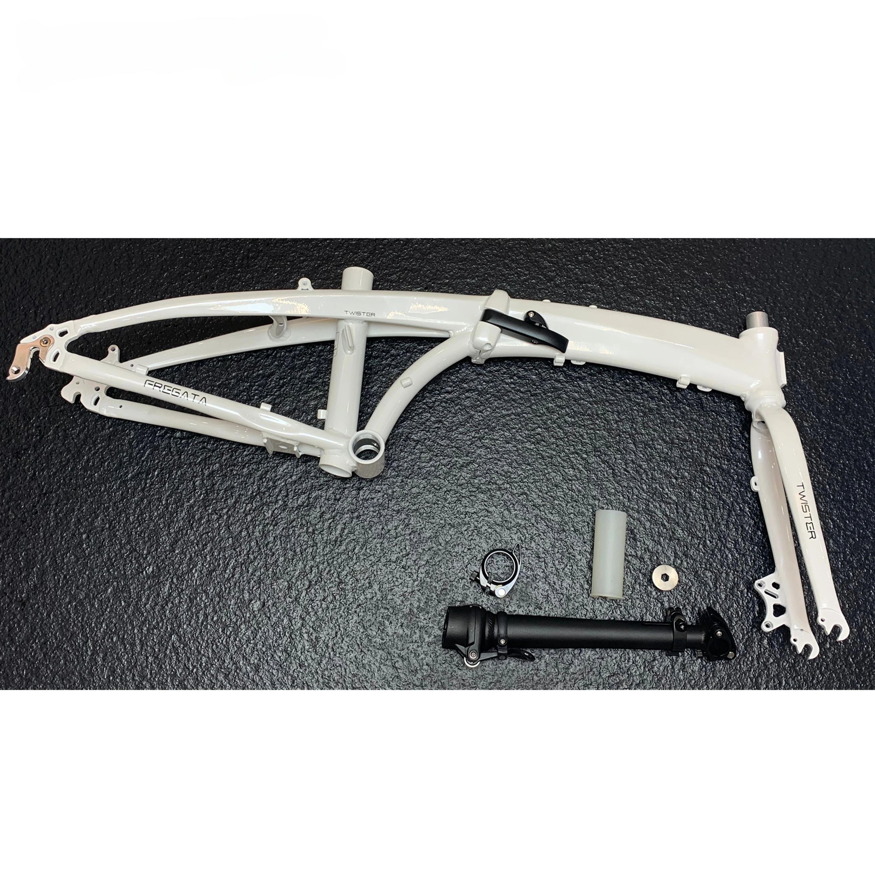 

FREGATA TWISTER Folding Bicycle Frame 6061 Aluminum Alloy Bike Frame Light P-frame Disc Brake 406/451 Wheel Set 20 inch 100/135