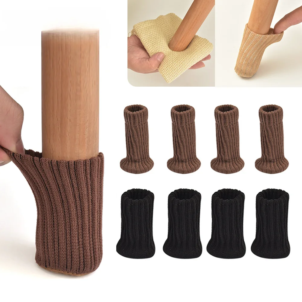 1pcs Table Legs Socks Knitted Felt Stool Chair Leg Cover Floor Protectors Pads for Non-slip Mute Furniture Chair Leg Caps 1