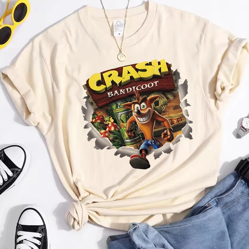 تحطم Bandicoot تي شيرت فتاة الهيب هوب الرقمية الشر...