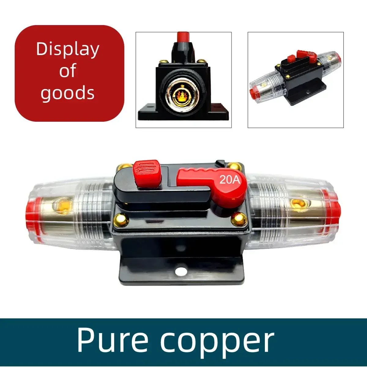Circuit Breaker Fuses for Boat Audio 12V Trolling Manual Reset Manual Power Protect Waterproof 30A 50A 80A 100A 200A 300A