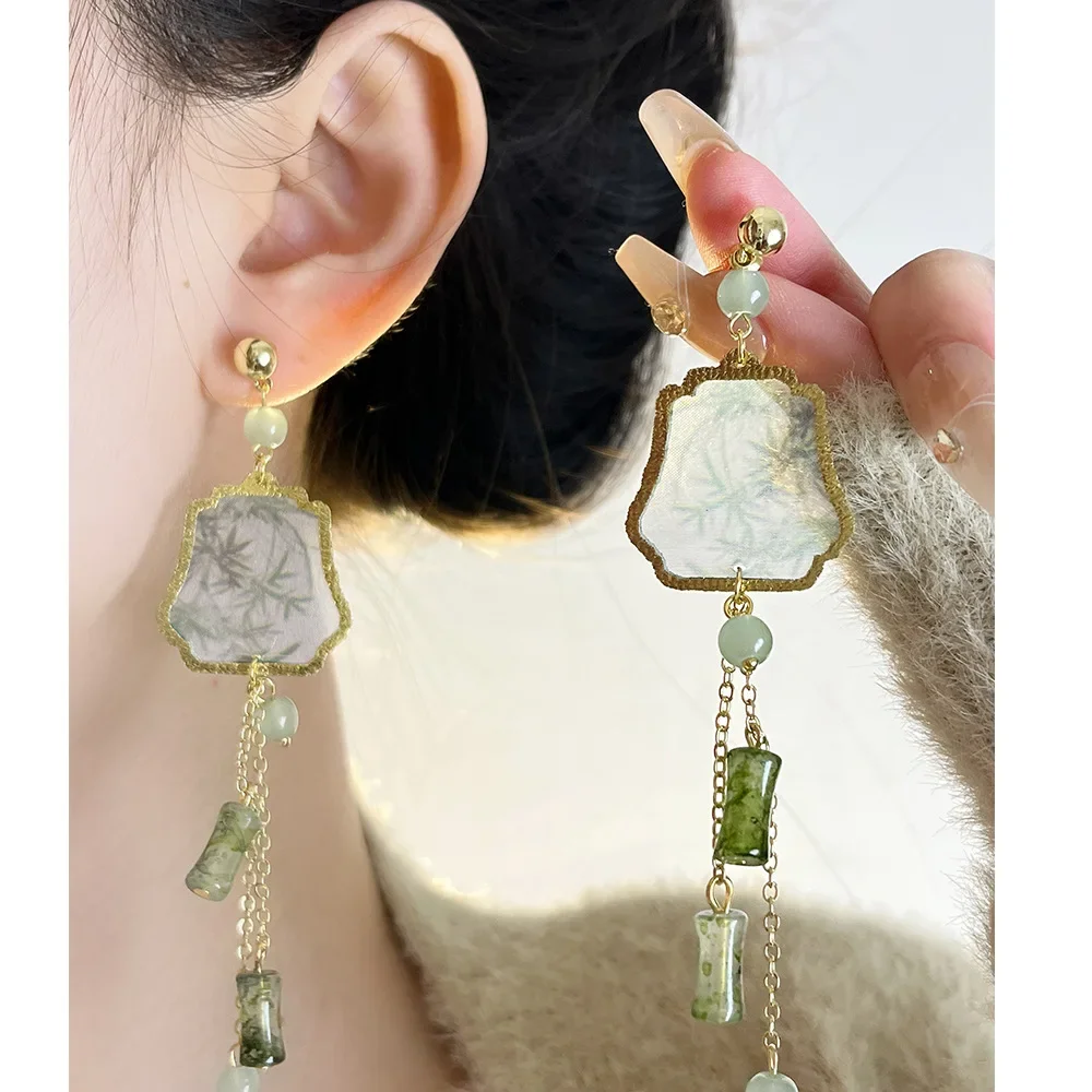 

Long tassel earrings for women antique style eardrop flower 2024 Designer Jewelry Gift