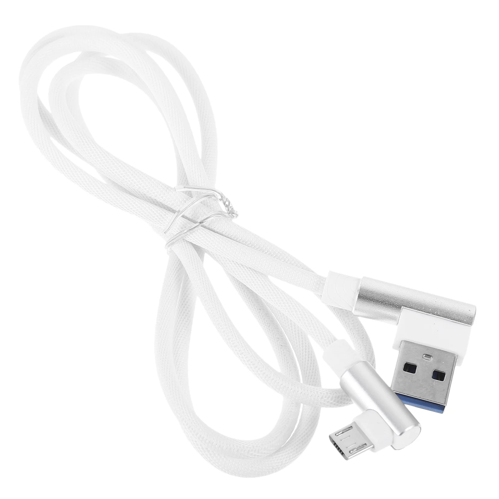 1M Right Angle USB Micro Cable Braided USB 24 A to 90 Degree Data Cable Cord for Universal Phone